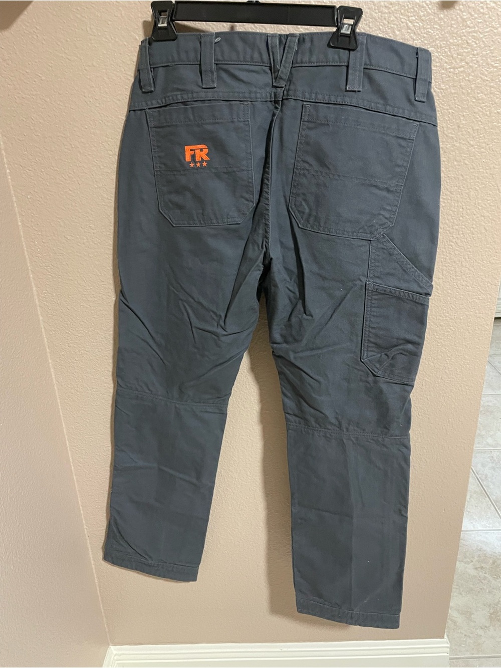 Cody James FR Workwear Men's Dark Gray Utility Pants with Orange Logo